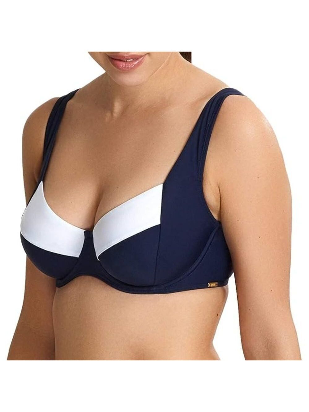 ✨Panache Anya Cruise Molded Bikini Swim Top 40DD/E NWT Navy & White